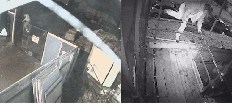 images of people breaking into building sites