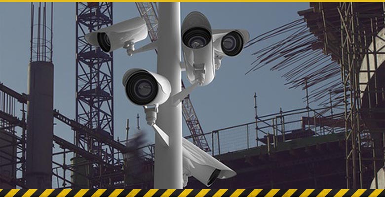 cctv cameras on a construction site