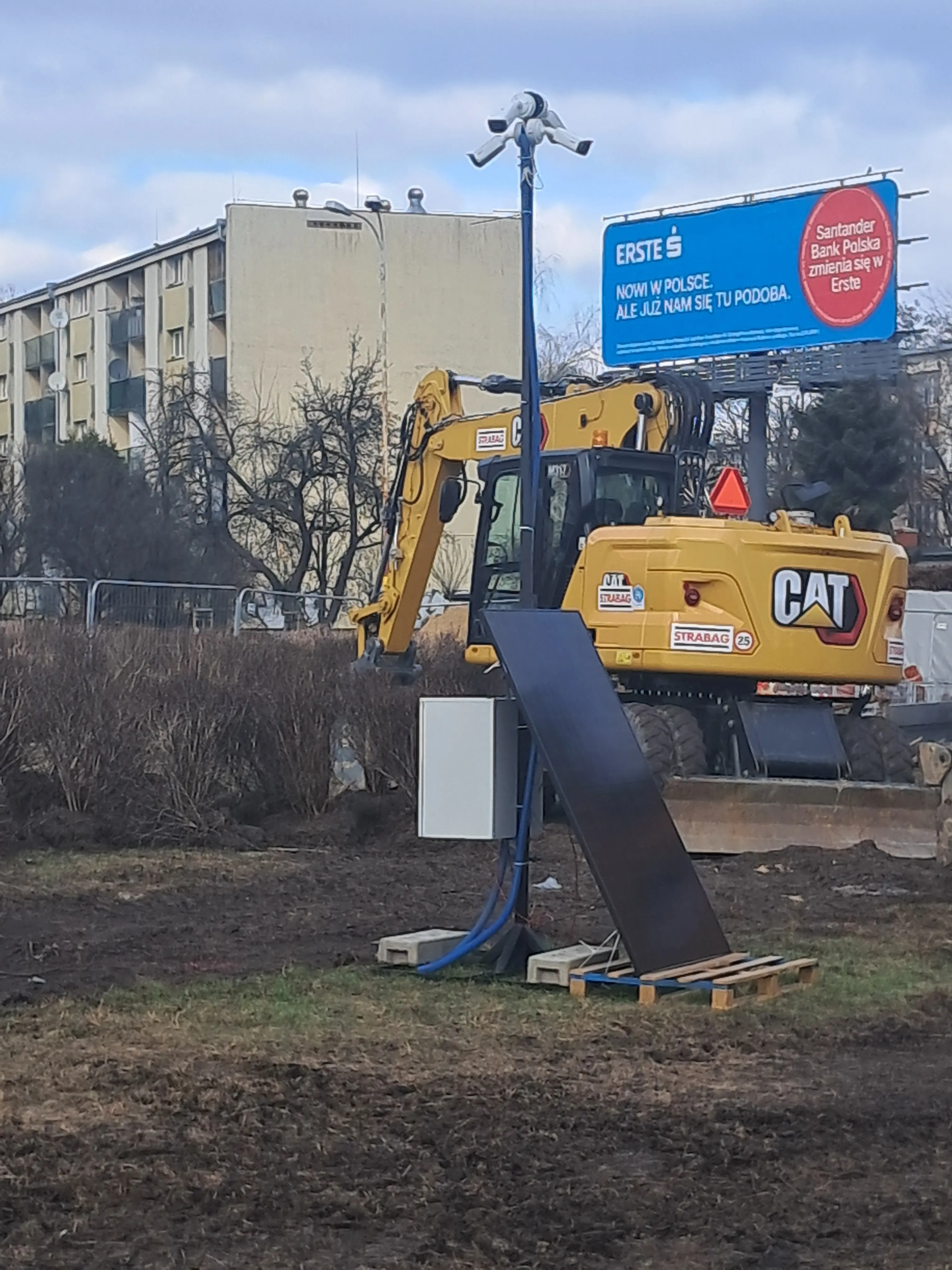 Solar Powered Construction Site CCTV Camera